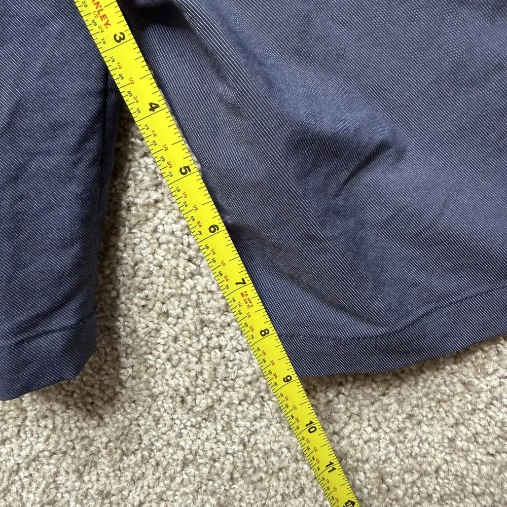 Greg Norman Chino Golf Shorts Mens 38 Blue Microfiber Stretch Flat Front